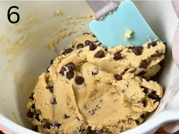 Chilling cookie dough in the refrigerator