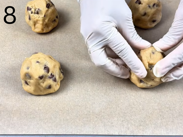Freshly baked cookies soft inside with golden edges