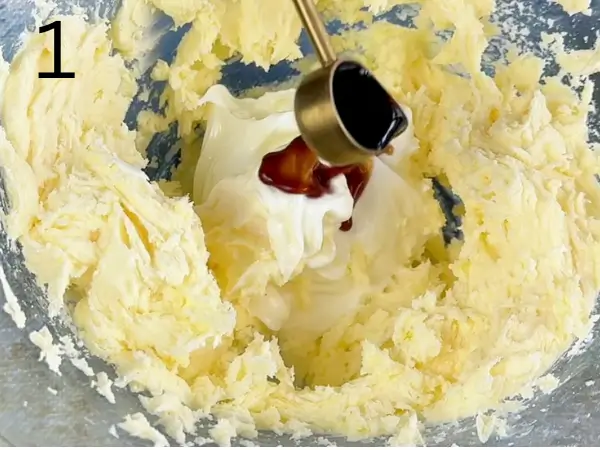 mixing butter and sugar for carrot cookies