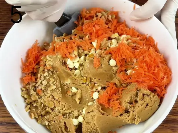 chilling carrot cookie dough