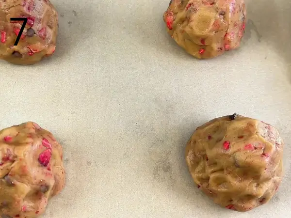 Strawberry Cream Cheese Cookies baking in oven until golden and perfectly soft