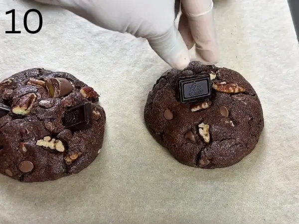 soft chocolate cookies fresh out of the oven