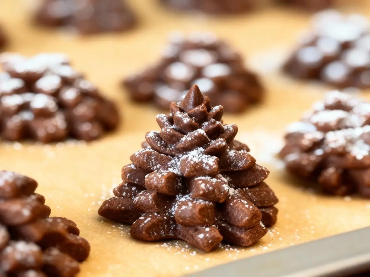Chocolate Christmas Cookies – soft homemade holiday cookies with cocoa and icing sugar