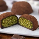 Korean marshmallow chocolate cookies with pistachio filling