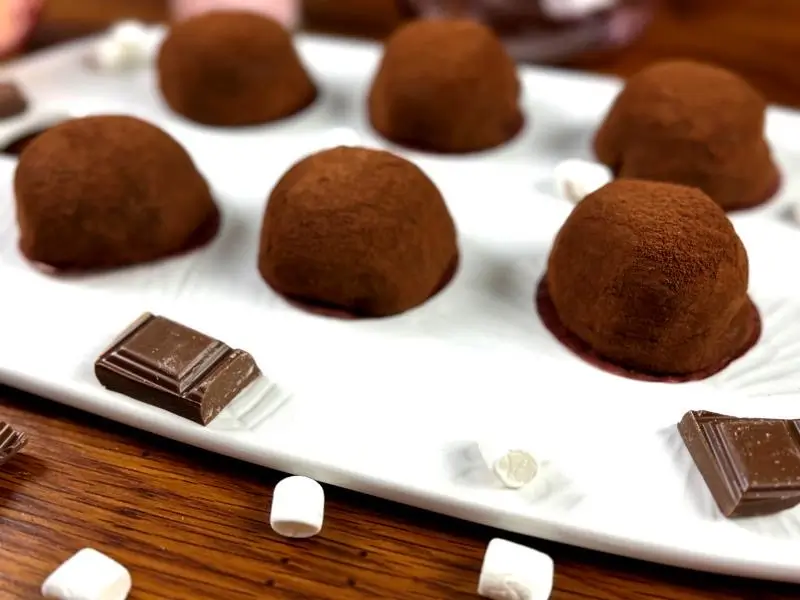 soft chewy Korean chocolate cookies coated in cocoa powder