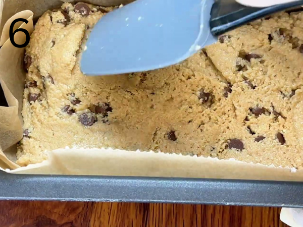 Chilling the bars before adding melted chocolate