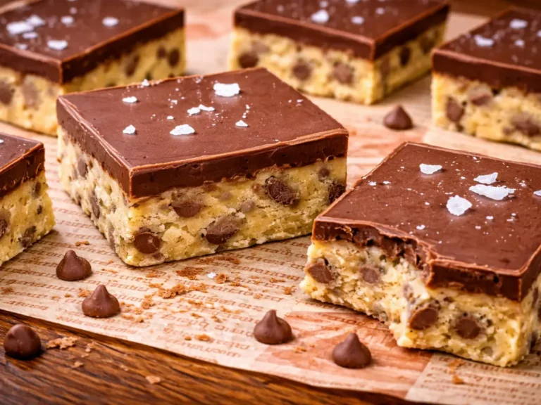 No-Bake Cookie Bars with chocolate topping