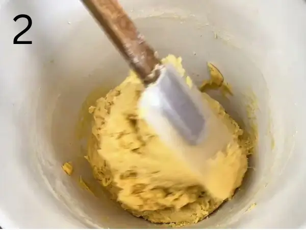 Preparing soft lemon cookie dough with butter, sugar, and lemon flavor