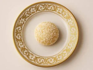 Orange Coconut Cookies on a serving plate